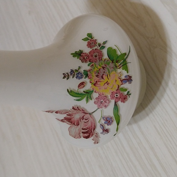 Vintage Fenton Floral Ribbon Top Vase - Picture 3 of 4